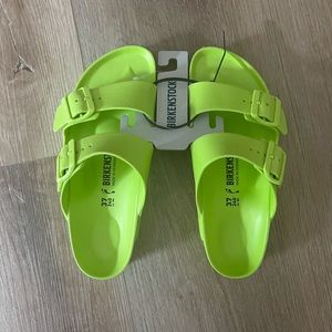 Birkenstock Eva Sandals in Lime Green